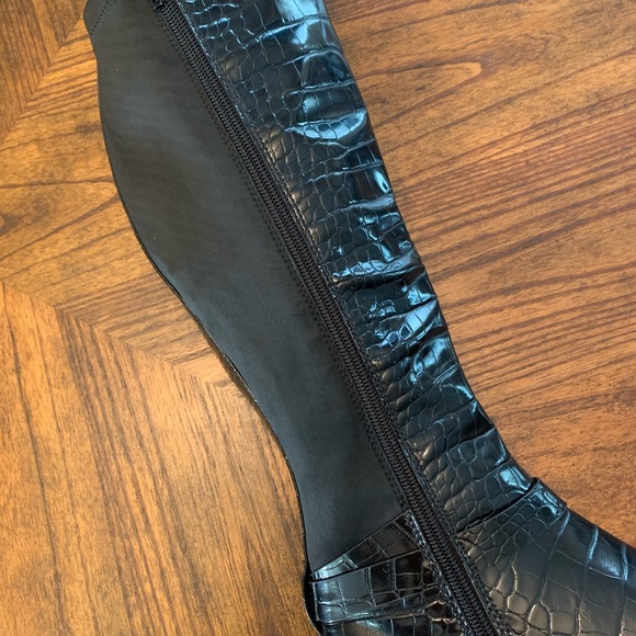 NWOT Aldo Hoiclya Croc Embossed Knee Hi Boots - Picture 6 of 11
